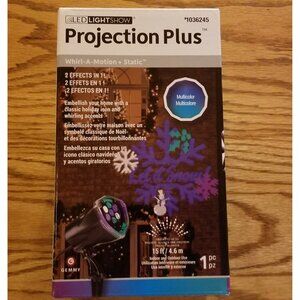 Gemmy LED Light Show Projection Plus Whirl A Motion Christmas Static 2 Effects 1